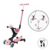 GLOBBER Тротинетка 5в1 GO UP DELUXE LIGHTS 360 PASTEL РОЗОВА