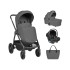 KIKKA BOO Комбинирана количка 3в1 MODENA DARK GREY