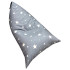 GINGER HOME Детски пуф/лежанка LITTLE STARS СИВ/ЗВЕЗДИ