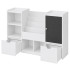 GINGER HOME Органайзер/етажерка 6 отделения и 2 чекмеджета WHITE