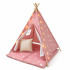 GINGER HOME Памучна палатка LITTLE STARS ТИПИ 120x120х160 РОЗОВА/ЗВЕЗДИ