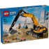 LEGO City Жълт строителен екскаватор 60420