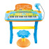 Пиано със стол и микрофон My Piano 37 клавиша синьо