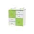 LORELLI Classic Шкаф с повивалник БЯЛ/ЗЕЛЕН