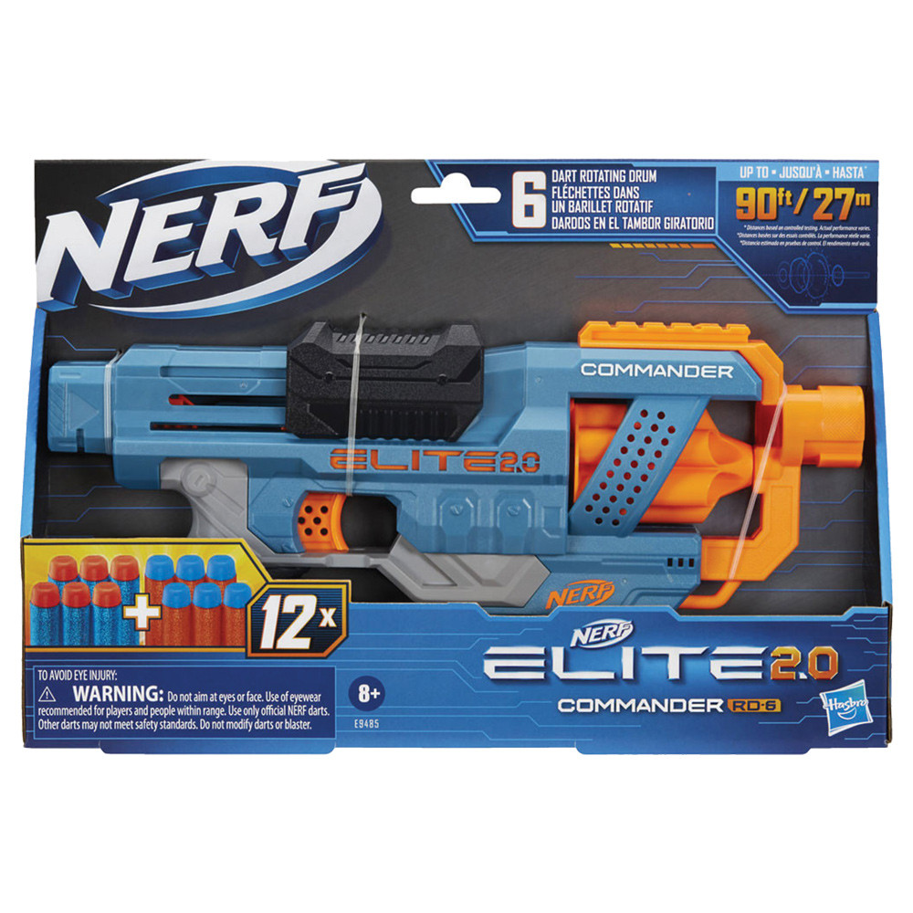 NERF Elite 2.0 Бластер COMMANDER RD-6 с 12 стрели | ХИПОЛЕНД