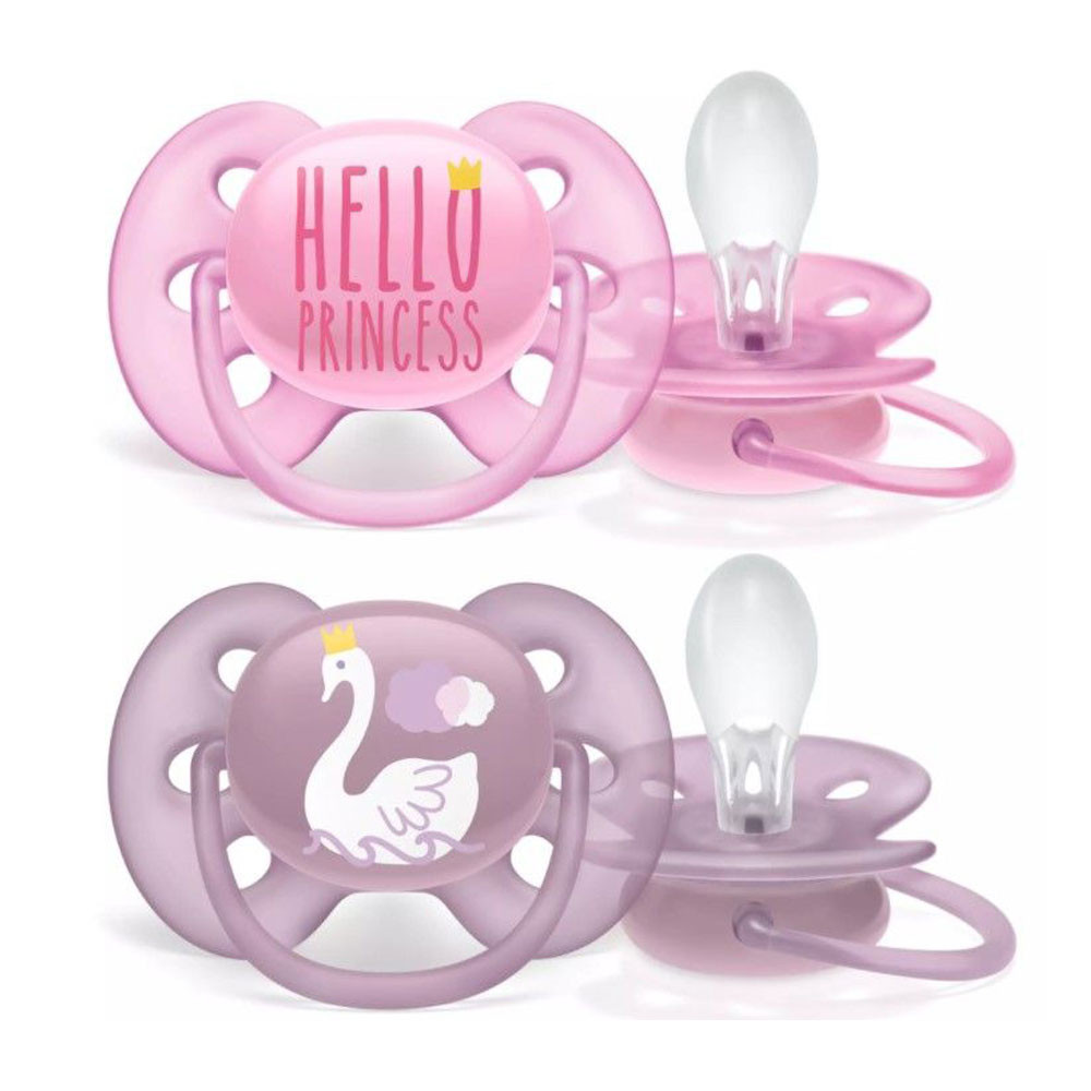 AVENT SCF223/02 Силиконови меки залъгалки 2 бр. 6-18 м. ULTRA SOFT