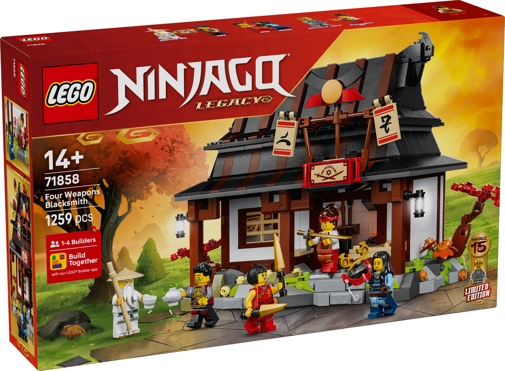 LEGO Ninjago 15 та годишнина Ковачница Четирите оръжия 71858