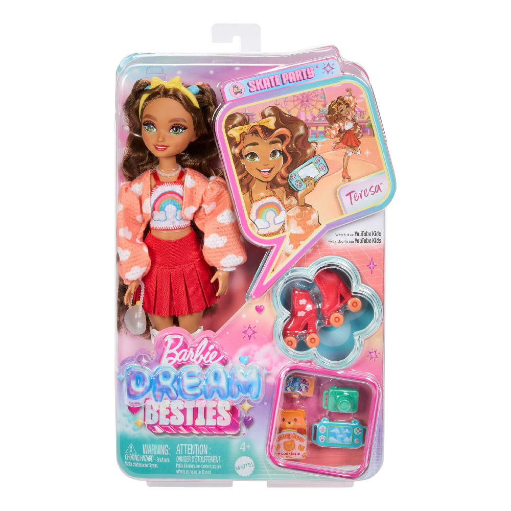 Barbie® Dream Besties™ Кукла Teresa с ролкови кънки | ХИПОЛЕНД