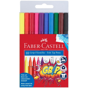FABER-CASTELL Флумастери Grip 10 цвята