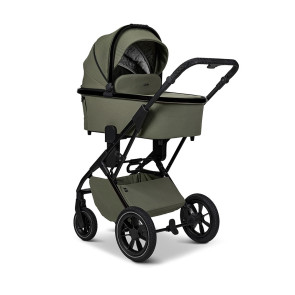 MOON Kомбинирана количка 2в1 PIU MOSS GREEN/BLACK CHROME