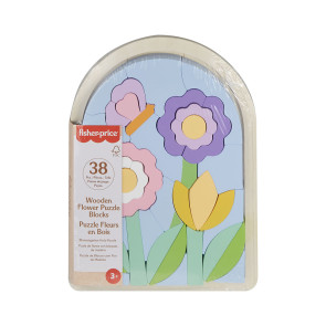 Fisher-Price® Дървен пъзел с цветя - 38 части