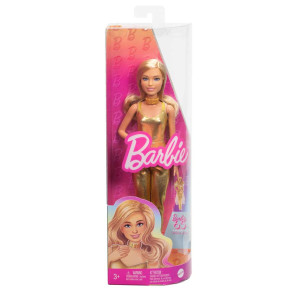 Barbie® Fashionistas™ Кукла с руса коса на вълни и златен гащеризон