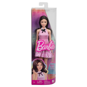 Barbie® Fashionistas™ Кукла с черна коса и розова рокля на карета