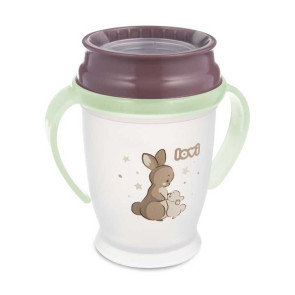 Lovi Неразливаща се чаша с дръжки 360° NIGHT&DAY RABBIT