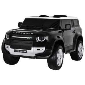 Джип акумулаторен 12V LAND ROVER DEFENDER с родителски контрол, черен