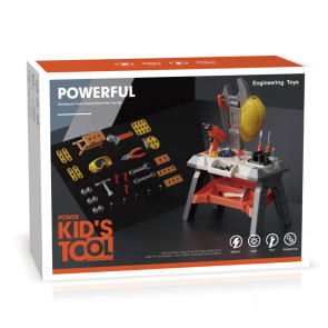 Power Kids Tool Работна маса с инструменти и каска 63ч.