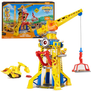 Paw Patrol Rubble and Crew Кран със звукови и светлинни ефекти, мини булдозер и кученце