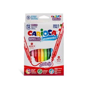 Carioca Двувърхи флумастери Birello 12 цвята