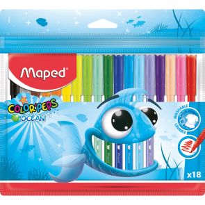 Арго Maped Флумастери Color'Peps Океан 18 цвята