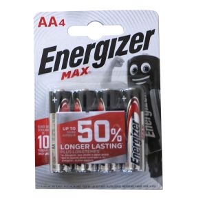 ENERGIZER Батерии MAX АЛКАЛНИ AA (4 БР.)