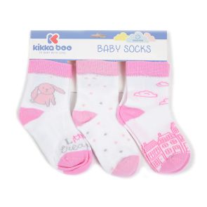 KIKKA BOO Бебешки памучни чорапи 12-24 м. МОМИЧЕ