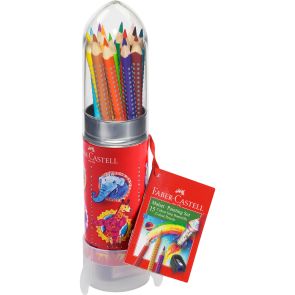 FABER-CASTELL Цветни акварелни моливи Grip 15 цв. ракета 1015120368
