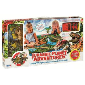 RSTOYS 3D Килимче за игра Jurassic Planet + 4 динозавъра + 1бр. Джип