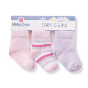 KIKKA BOO Бебешки памучни чорапи 2-3 г. STRIPES PINK