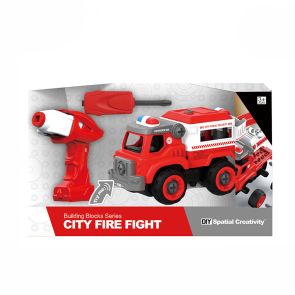 CITY FIRE FIGHT Пожарникарска кола за сглобяване с винтоверт
