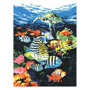 Royal Комплект за рисуване  на платно с акрилни бои Тигър/Океански дълбини
