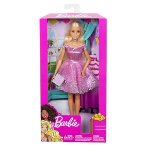 BARBIE Кукла за Рожден ден с розов тоалет