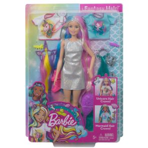 BARBIE Кукла с екстеншъни за коса и тематични тоалети