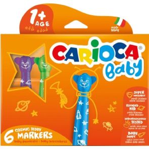 Carioca Baby Комплект маркери Teddy 6 цвята
