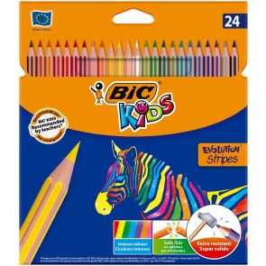 BIC цветни моливи EVOLUTION STRIPES 24 бр.