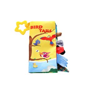 KIKKA BOO Текстилна книжка с чесалка BIRD TAILS