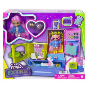 Barbie® Extra Minis™ Игрален комплект с мини кукла и домашни любимци ​HDY91
