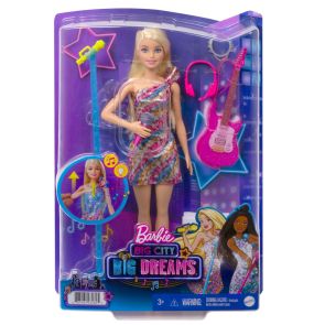 BARBIE Кукла с микрофон Barbie® „Малибу“Big City, Big Dreams™ със светлинни и звукови ефекти GYJ23