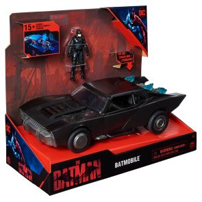 DC The BATMAN Батмобил със звукови и светелинни ефекти и фигура Батман 10см