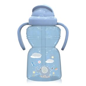 LORELLI BABY CARE Чаша със сламка и дръжки 325 мл ANIMALS MOONLIGHT BLUE 1020077/0001