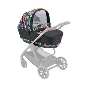 CAM Модулна система - кош за новородено, седалка, столче за кола, чанта MILANO 551 ЧЕРЕН/ЦВЕТЯ CAMMOD020551