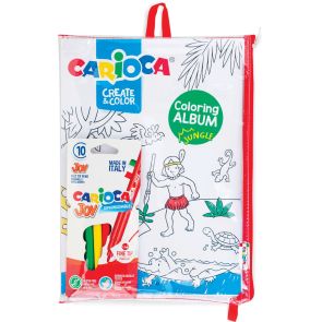Carioca Комплект с флумастери Coloring album - Sea and Jungle