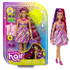 BARBIE FASHION DOLLS Комплект за игра с кукла с къдрава коса "TOTALLY HAIR" HCM89