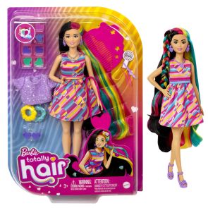 BARBIE FASHION DOLLS Комплект за игра с кукла с тъмна коса "TOTALLY HAIR" HCM90