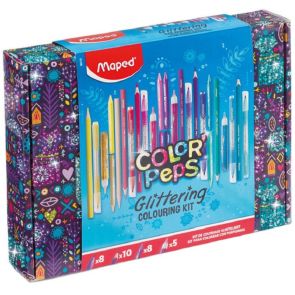 Maped Комплект за оцветяване с блясък Maped Color'Peps Glitter, 31 части