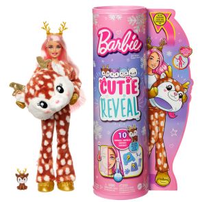 Barbie® Cutie Reveal™ Кукла Супер изненада "Блестящи снежинки"  - Еленче HJL61
