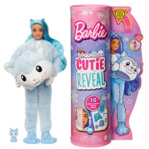 Barbie® Cutie Reveal™ Кукла Супер изненада "Блестящи снежинки"  - Хъски HJL63