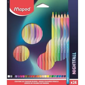 Maped Цветни моливи Nightfall  24 цвята