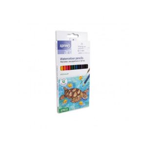 SpreeArt Моливи акварелни 12 цвята с четка