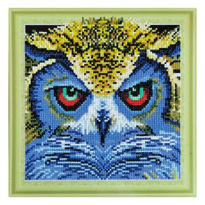 D'Art Диамантен гоблен - картина 30 x 30cм. с частична диамантена мозайка - Lucky owl AX303023