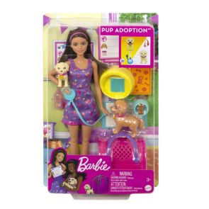 Кукла Barbie®  - Осиновителка на 2 кученца Pup Adoption™ HKD86
